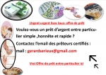 Foto de gerardserieux@gmail.com   ,Offre de pret entre particulier sérieux et rapide.fr.France  listes des vrais prêteurs de l'i