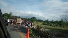 Corte de Ruta 38 en Molinari, Córdoba