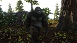 Cooperación entre primates. Los grandes simios de ARK: Survival Evolved son excelentes recolectores de fibra