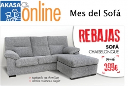 Llega a Akasa Muebles el Mes del Sofá, 30 días únicos con 30% de descuento