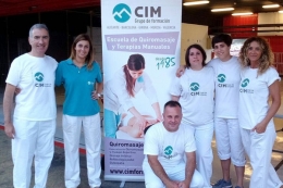 Masajistas de CIM Formación en la Allianz Night Run 2016