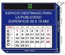 Calendario de nevera con termómetro de temperatura ambiente