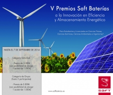 Saft Baterías invita a universitarios y recién licenciados a participar en los V Premios a la Innovación en Eficienci