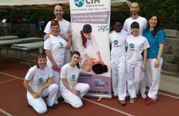 Quiromasajistas de CIM Barcelona  en la XX Mitja Gavà 2015