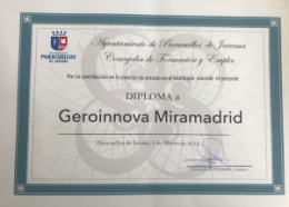 Geroinnova reconocida por el Excmo. Ayto. de Paracuellos de Jarama