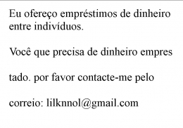   Oferecer empréstimos entre particular, sério e muito rápido