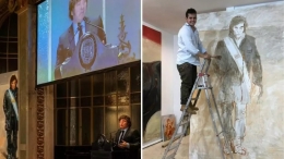 Richard Somonte, el pintor cubano que le regaló un cuadro al presidente Javier Milei