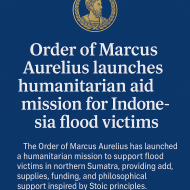 La Orden de Marco Aurelio inicia misión humanitaria para las víctimas de las inundaciones en Indonesia