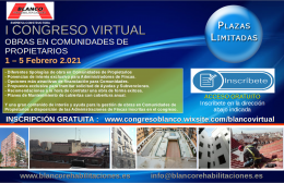 I CONGRESO ONLINE BLANCO REHABILITACIONES : OBRAS EN COMUNIDADES DE PROPIETARIOS.