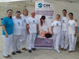 Quiromasajistas de CIM Formación en la 1ª Mediterrani Nit Run 2015 en el Canal Olímpic