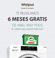 Whirlpool regala seis meses de detergente Ariel por la compra de una lavadora o lavasecadora 
